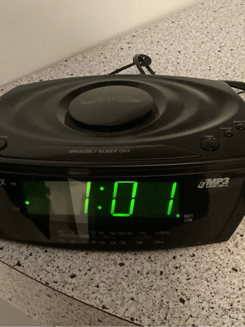 Vintage Timex Digital AM/FM Clock Radio with Green LED Display